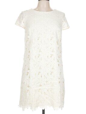 Cynthia Steffe White Lace Shift Dress – Size 12